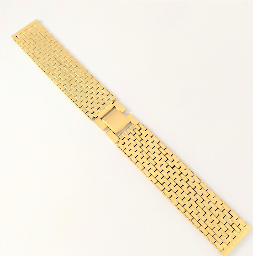 uberjewels Gold Plated bracelet 18 lug size watch band with Metal
