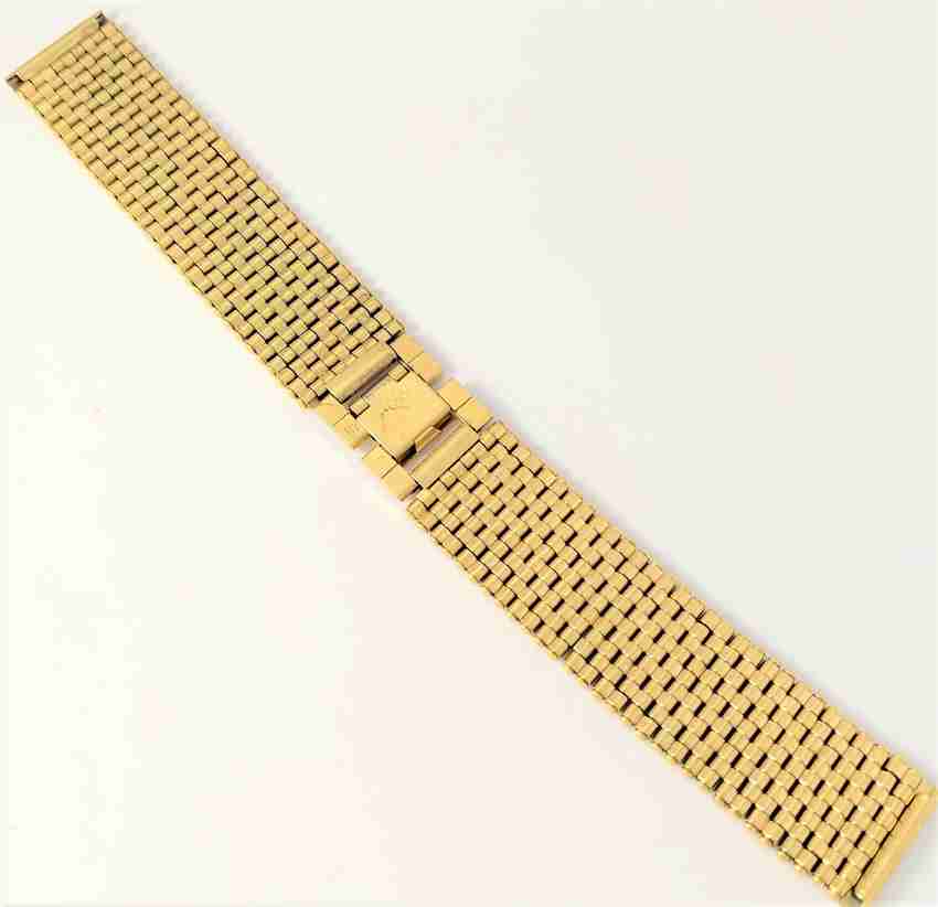 uberjewels Gold Plated bracelet 18 lug size watch band with Metal band clasp 18 mm Stainless Steel Watch Strap Price in India Buy uberjewels Gold Plated bracelet 18 lug size watch