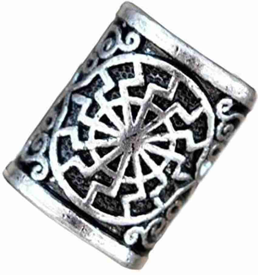MYAROMA FINDINGS 5pcs Norse Viking Rune Sonnenrad Beads for