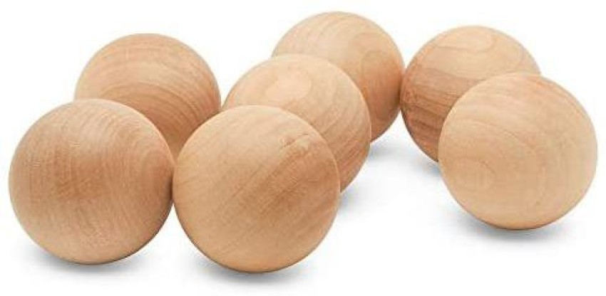 10ct Woodpeckers Crafts, DIY Unfinished Wood 3 Ball, Pack of 10 Natural