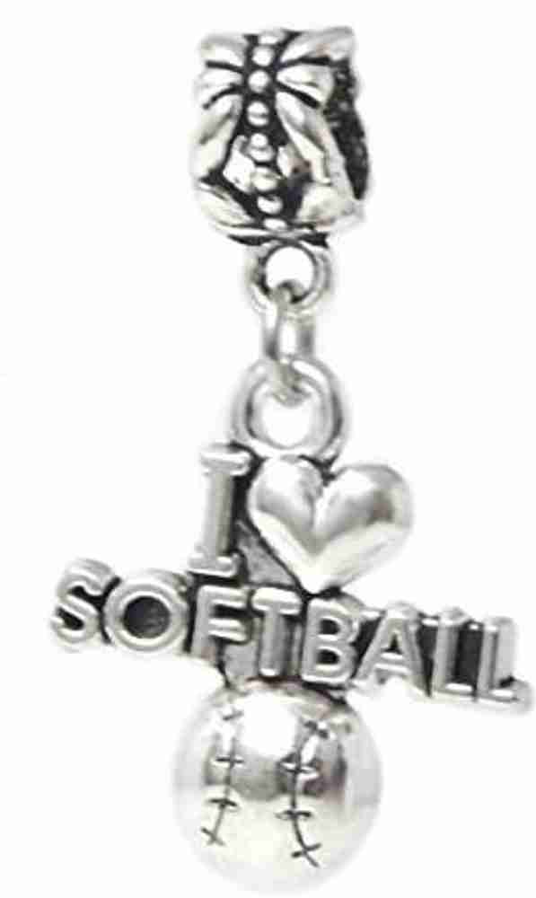 Softball charms sales for bracelets