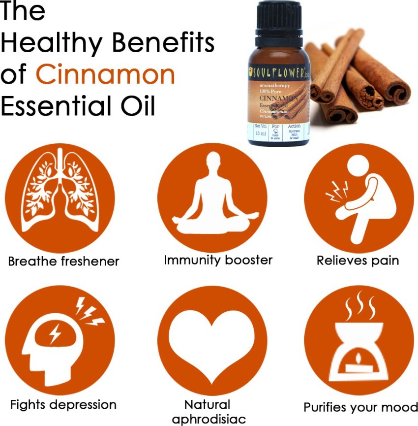 Soulflower Cinnamon Essential Oil 15ml 100 Premium Pure