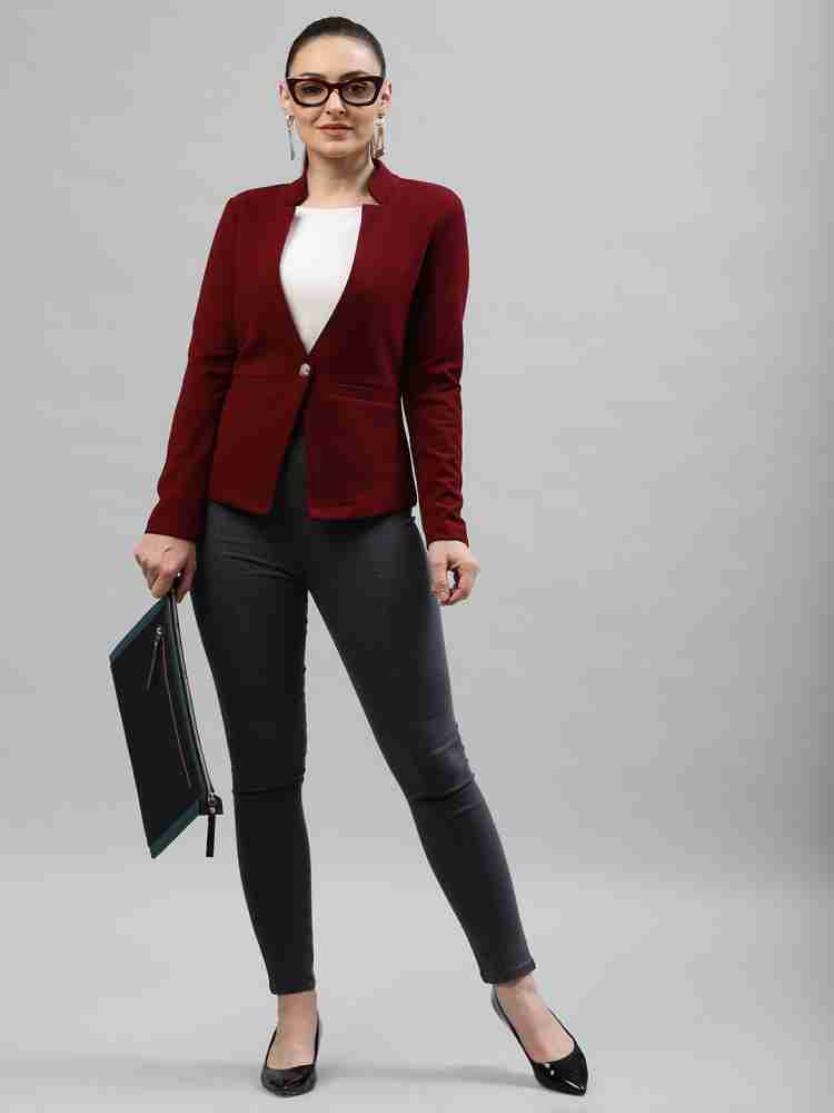 KASSUALLY Solid Single Breasted Casual Women Blazer Buy