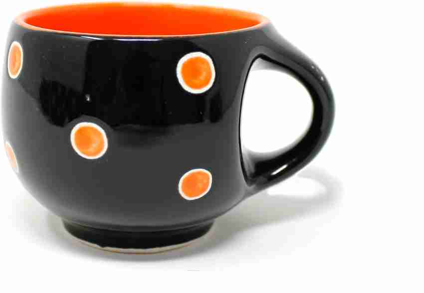 Buy The Earth Store Ceramic Handcrafted Microwave Safe Cream Polka Dot  Printed Tea Cup/Coffee Cup Set Ideal Best Gift for Friends, Family, Home,  Office use, Kitchen Cup Ceramic Coffee Mug (160 ml