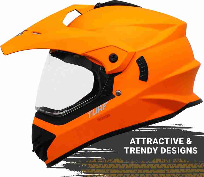 Orange dirt bike helmet clearance