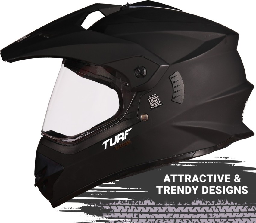 All black discount dirt bike helmet