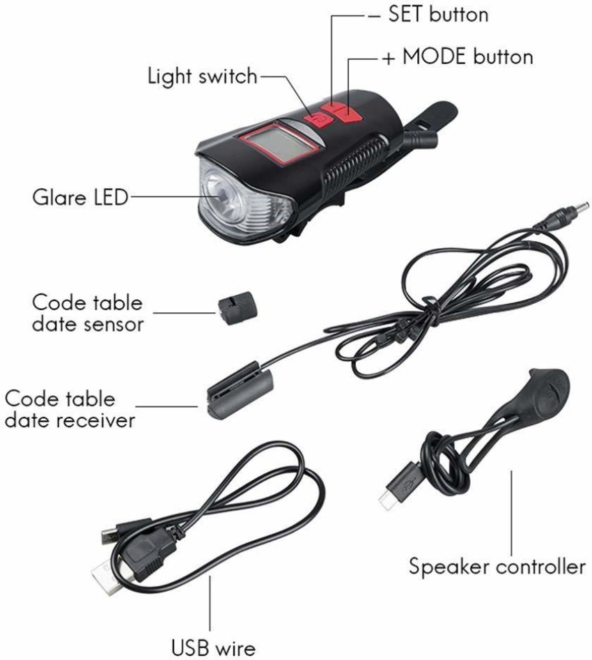 Bicycle light and online headlight