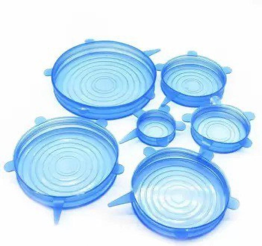 Silicone Stretch Lids Reuseable Microwave Safe Flexible Covers (set Of 6)  (loose Pack)