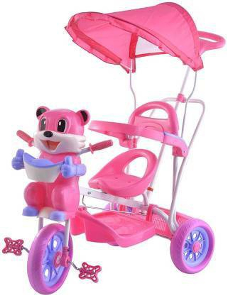Apay Tricycle for Kids Red Colour with Parent Handel or Music or Front Back Basket with Canopy Baby Tricycle for Baby boy or Baby Girl Kids Tricycle Price in India Buy