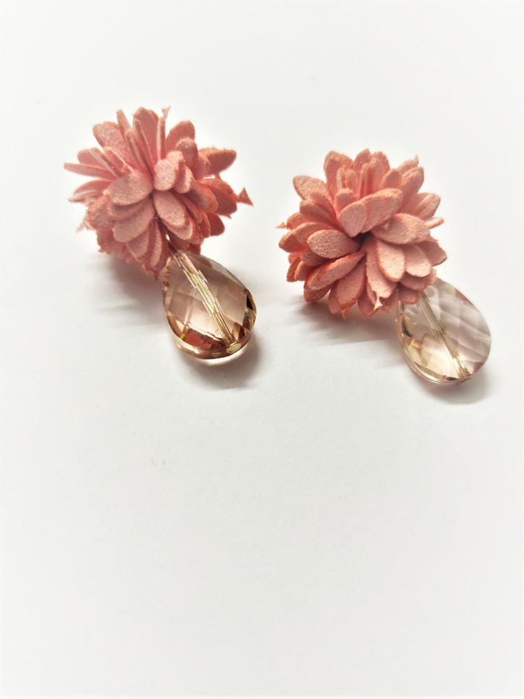 Cloth flower earrings best sale