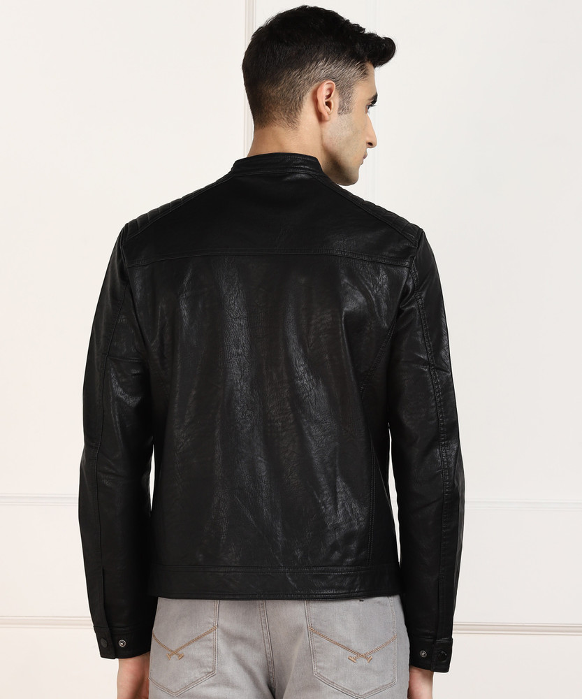 United colors of benetton leather jacket sale