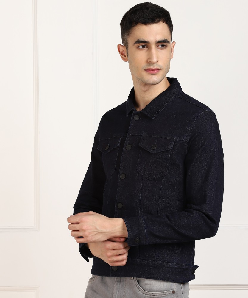 Louis Philippe Jeans Full Sleeve Solid Men Denim Jacket - Buy Louis  Philippe Jeans Full Sleeve Solid Men Denim Jacket Online at Best Prices in  India