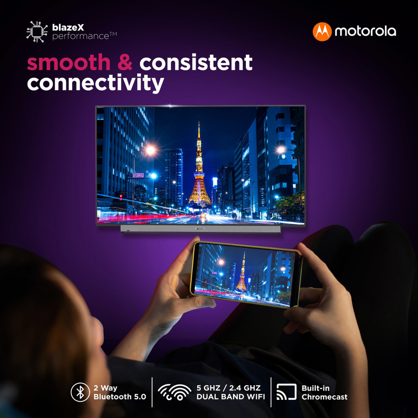 MOTOROLA ZX 107.6 cm (43 inch) Full HD LED Smart Android TV with Wireless  Gamepad Online at best Prices In India