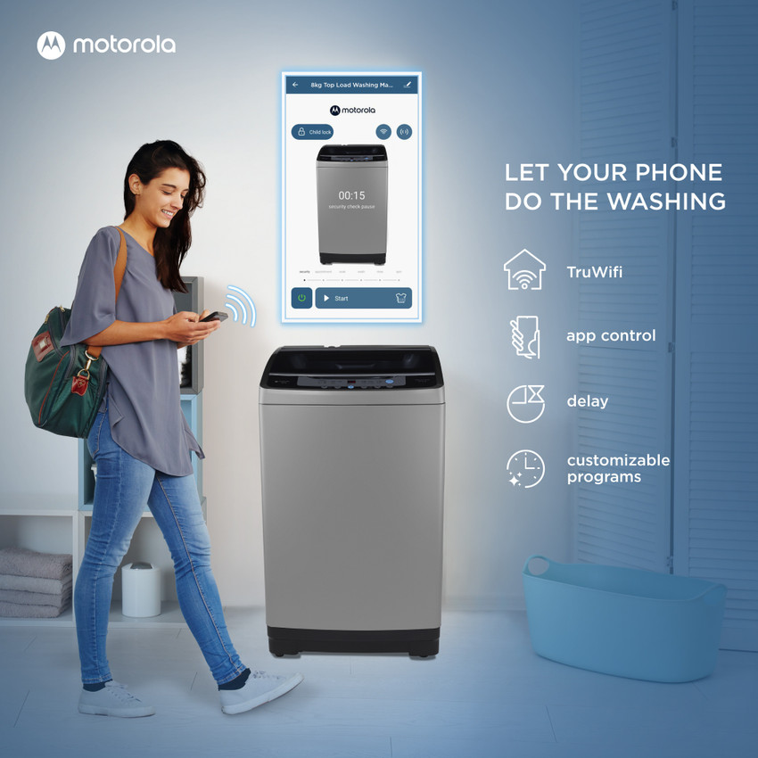 Motorola top load washing clearance machine