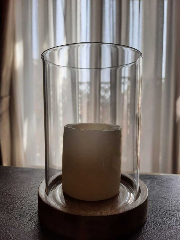 SKF Borosilicate Glass Candle Holder Price in India - Buy SKF Borosilicate Glass  Candle Holder online at