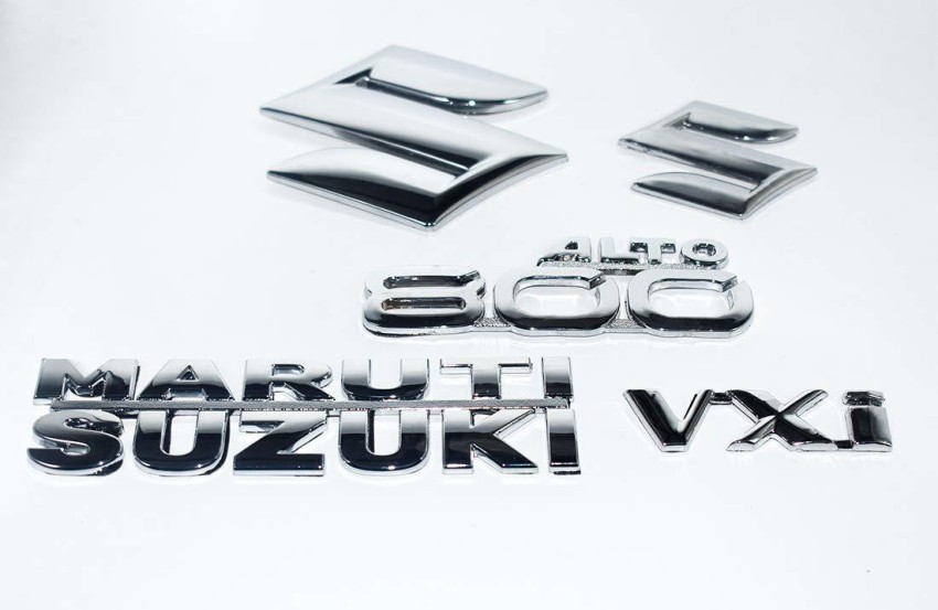 CAR Badge Emblem Monogram/Logo for Maruti Suzuki Alto 800 VXI Full