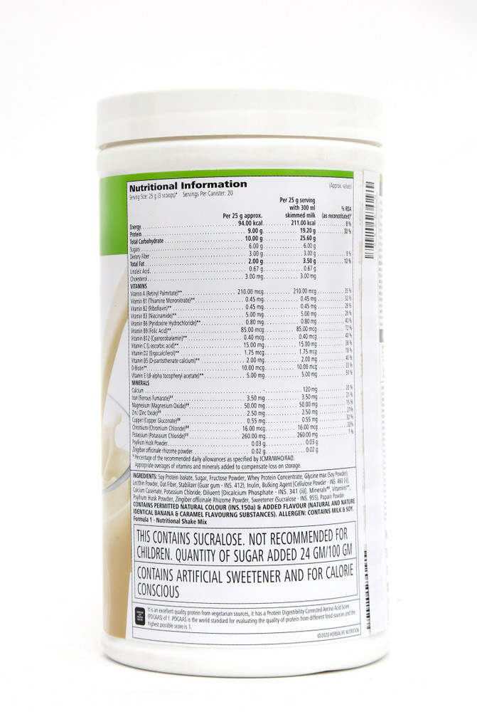 Herbalife Vanilla Protein Powder Nutrition Facts Home Alqu
