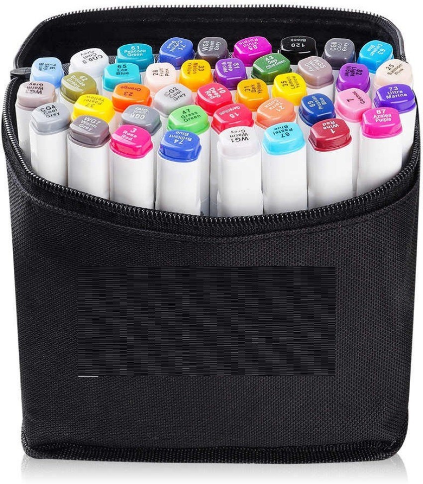 12pcs Colored Drawing Marker Pens Set, Dual-tip Sketch Pens For Comic,  Sketch, Art School Supplies
