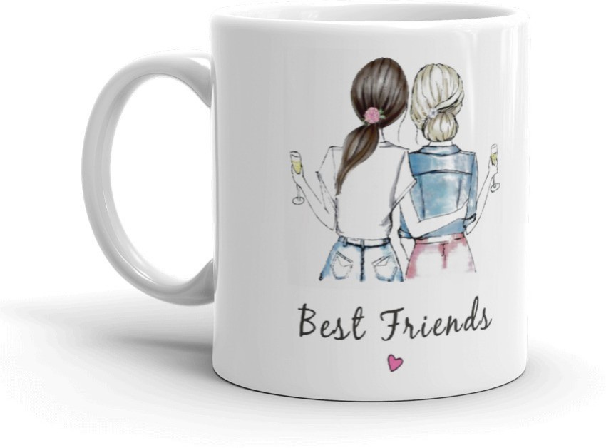 Personalized best friends mug for this Christmas. Friendship gift.