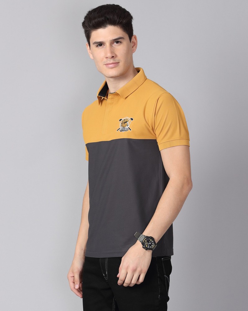 CP BRO Colorblock Men Polo Neck Multicolor T-Shirt - Price History