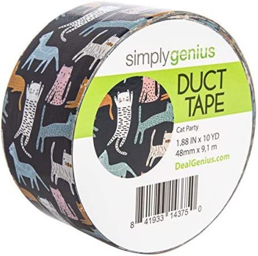 Simply Genius (12 Pack) Patterned and Colored Duct Tape Variety Pack Tape  Rolls Craft Supplies for Kids Adults Patterned Duct Tape Colors, 10 Yards