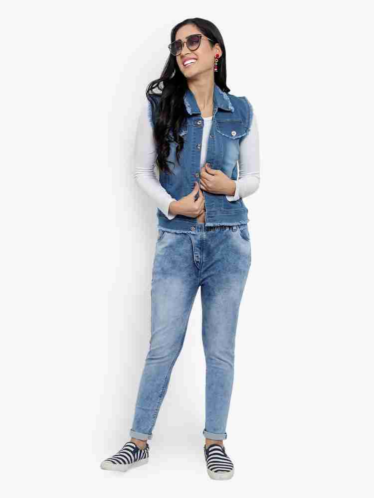 Monogram Jacquard Sleeveless Denim Jacket - Women - Ready-to-Wear