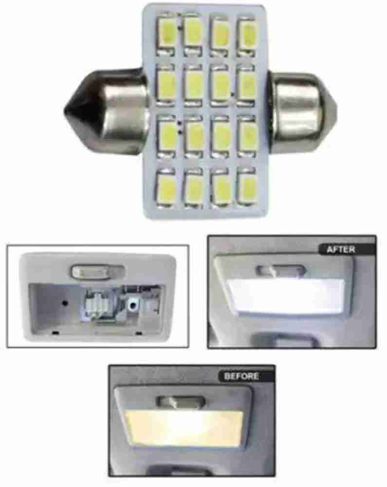 aksmit Imported 16 SMD LED Car Dome Festoon Interior Light Bulb