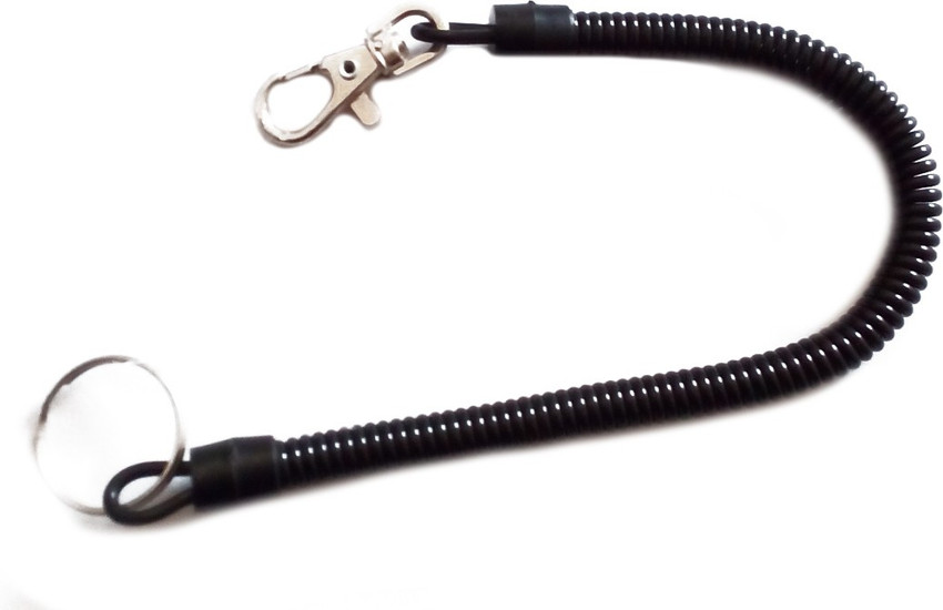 variety store Plastic Spiral spring keychain Black Key Chain Price