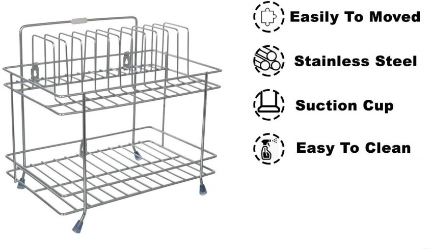 Kitchen Rack Wall-mounted Stainless Steel Draining Bowl Rack