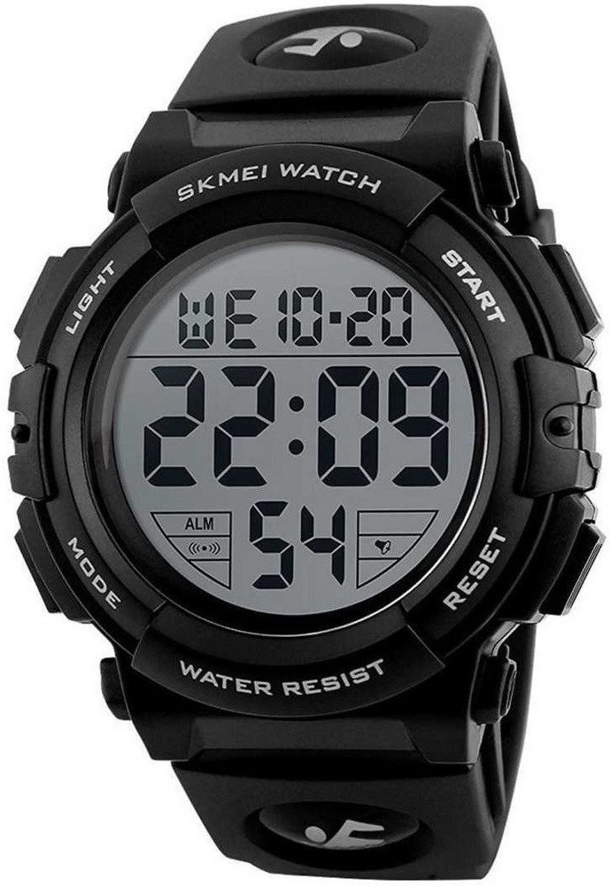 SKMEI 1258 Black Digital Watch For Men Buy SKMEI 1258 Black Digital Watch For Men 1258 Black Digital Chronograph Sports Multi Functional Waterproof Big Digit Full Screen Display Wrist Online