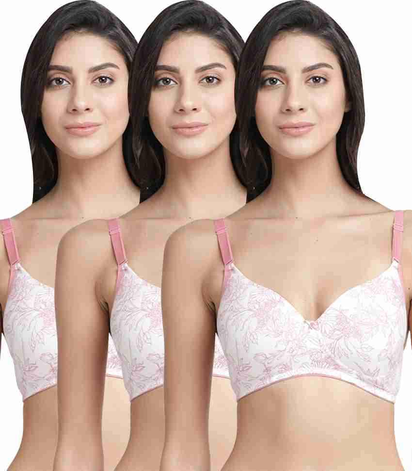 Buy Inner Sense Organic Antimicrobial Wire-Free Padded Bra - Pink Online