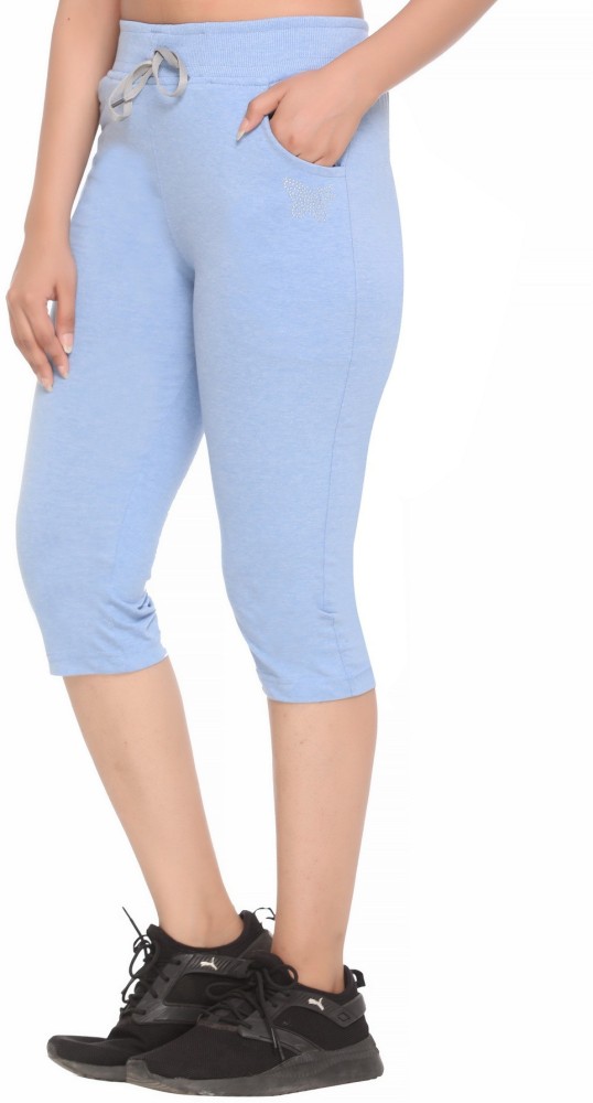 Blue Lycra Cotton Ladies Capri Legging, Size: Small, Medium, Large, XL at  Rs 125 in Panipat