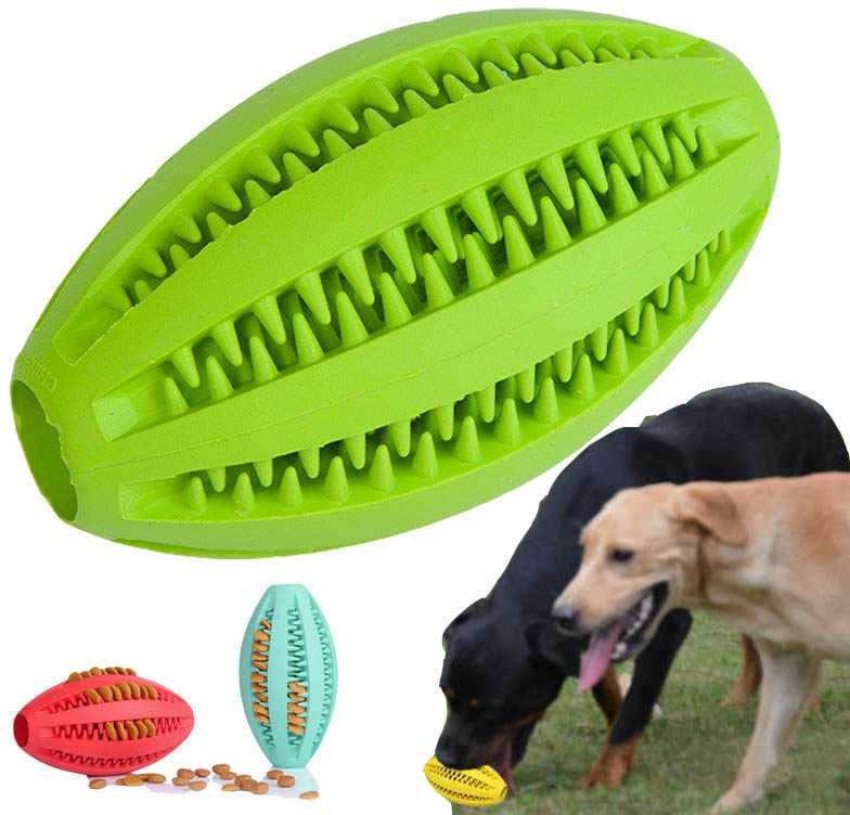 2 X Spike Dog Balls Chew Toys for Dogs Rugby Ball Squeaky Teething Toys for  Medium Small Dogs Spiky Interactive Dog Toys for Boredom 