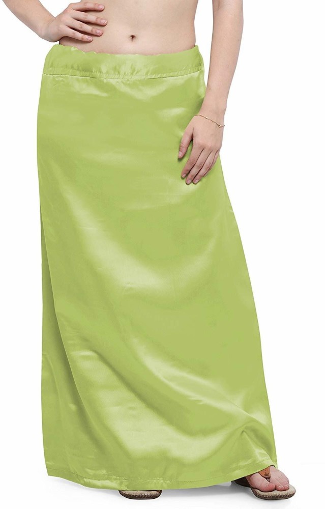 Women Satin Petticoat Saree Satin Underskirt Free Size Pack 3 Black Beige  Peach