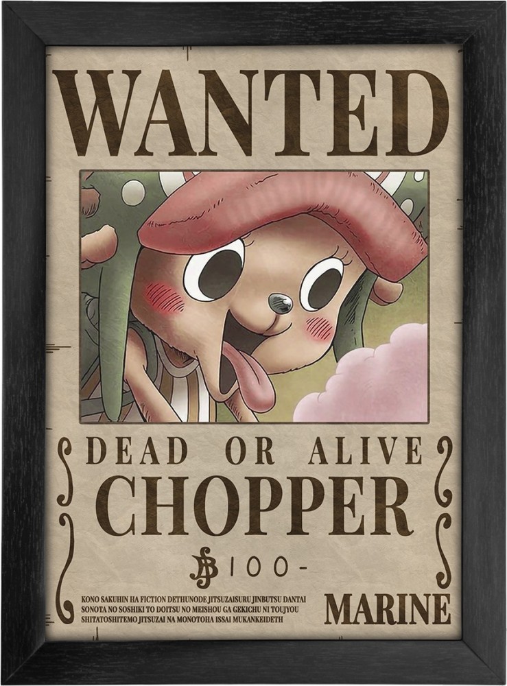 Tony Tony Chopper One Piece Wanted Poster Wood Print