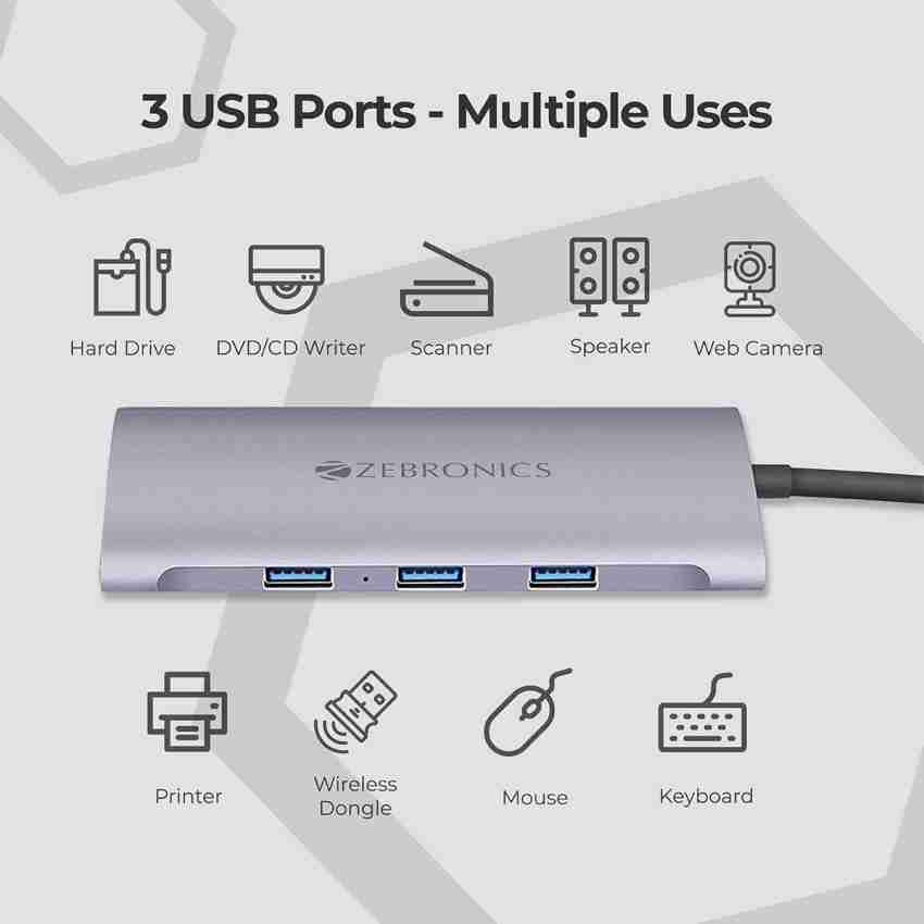 NOVOO Hub 7 en 1 USB C Adaptateur Mulitport Adaptateur USB C vers