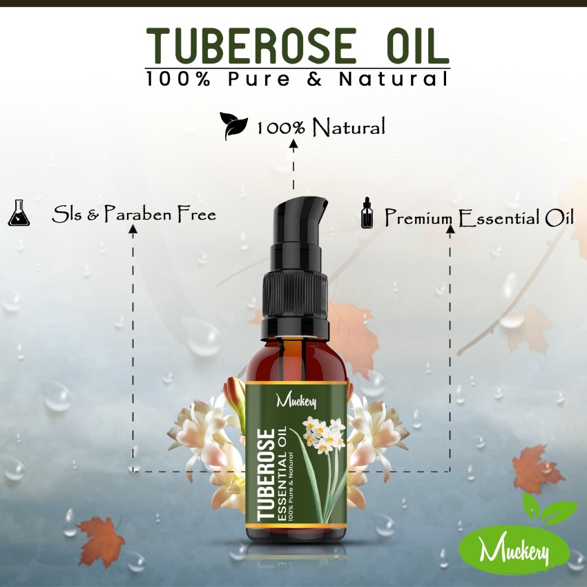 Muckery Tuberose Essential Oil - Pure Natural Aromatherapy & Therapeutic  Grade Oil For Skin Care & Hair Care (15 ml) (pack of 1) - Price in India,  Buy Muckery Tuberose Essential Oil 