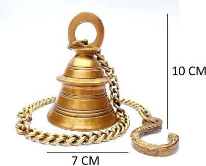 Brass Hanging Bell with Chain Temple Door Bell Hallway, Porch Or Balcony  Bells
