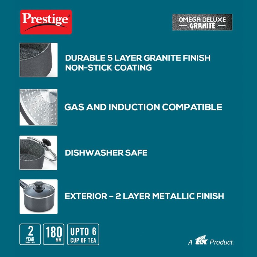 Prestige Omega Deluxe Granite-finish Coated Aluminium Non-Stick