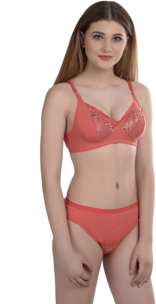 Buy online Pink Stretchable Laced Printed Full Cup Bra And Panty Set from  lingerie for Women by Bralux for ₹829 at 37% off