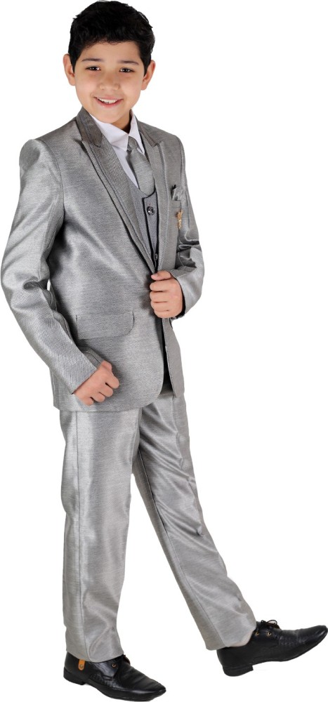 Boys hotsell silver suit