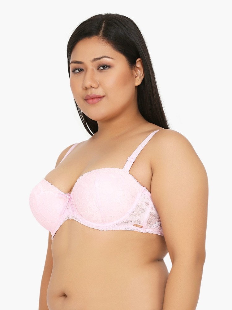 CurRve Women Balconette Lightly Padded Bra - Buy CurRve Women Balconette  Lightly Padded Bra Online at Best Prices in India