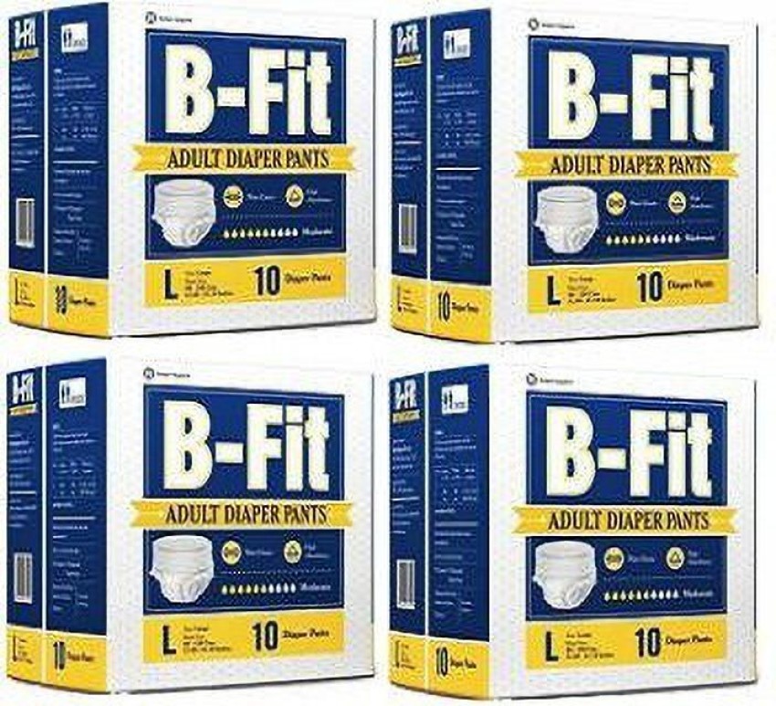 Buy B Fit Unisex Adult Diaper Pants Size- XL, Waist - 76-142 cm (Pack of  10) Online at Low Prices in India - Amazon.in