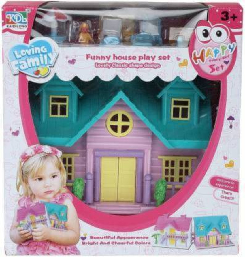 AS TRADERS Loving Family House Set for Girls Pretend Play Toy House 60 Loving Family House Set for Girls Pretend Play Toy House 60 Buy Doll House toys in India