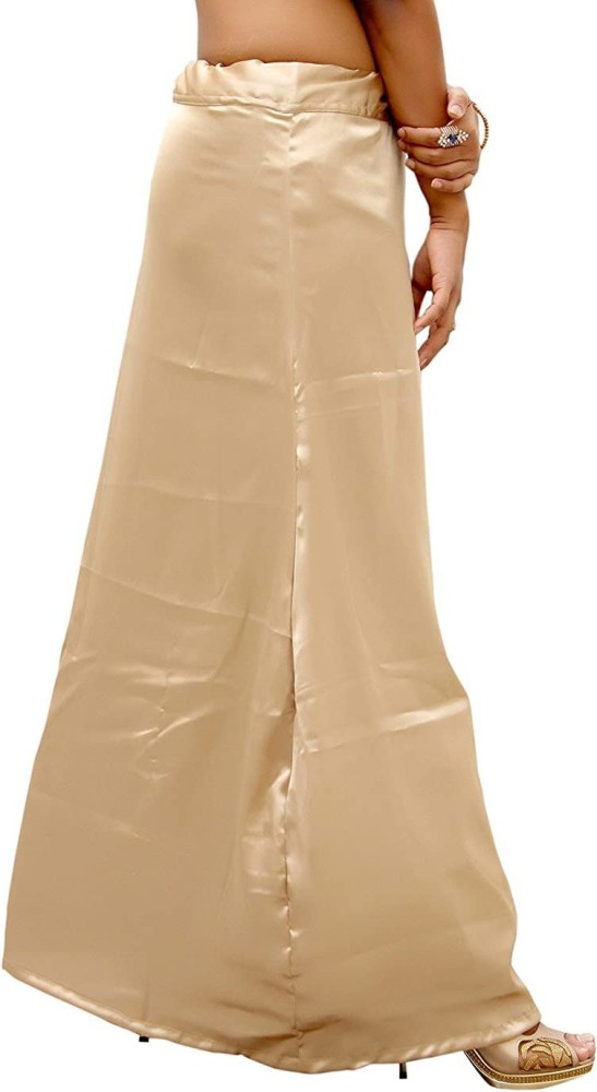 Efashions Can Can Petticoat Golden Colour Pure Satin Petticoat