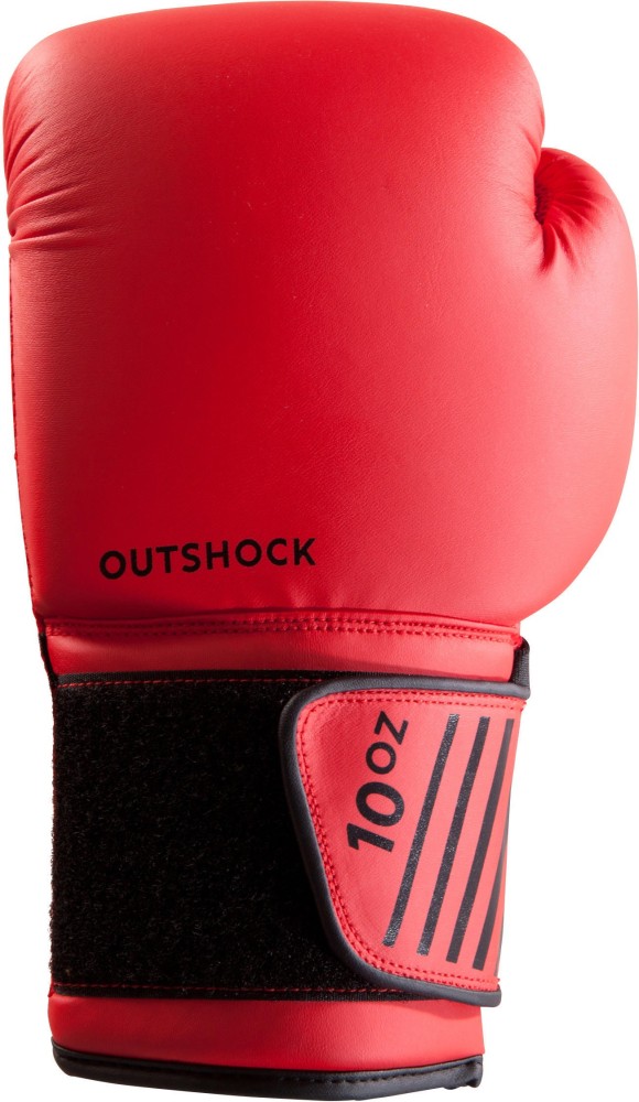 Outshock Beginner Red Boxing Gloves 100,Punch Training for Man & Woman-10 OZ