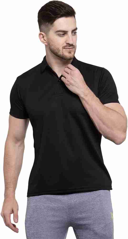 Nitrite Sportswear Solid Men Polo Neck Black T Shirt Buy Nitrite