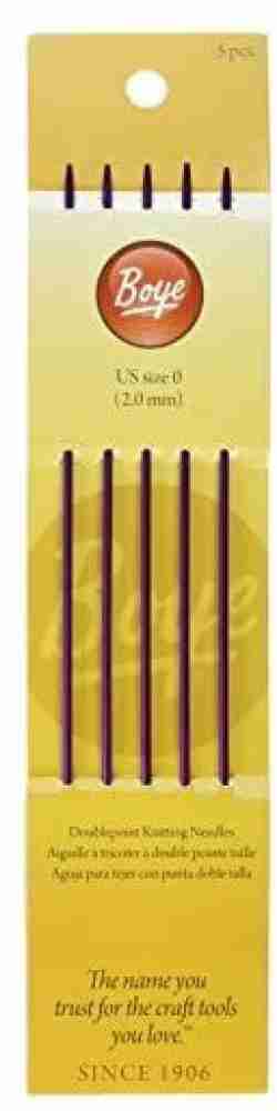 Boye 7-Inch Aluminum Double Point Knitting Needles, Size 5