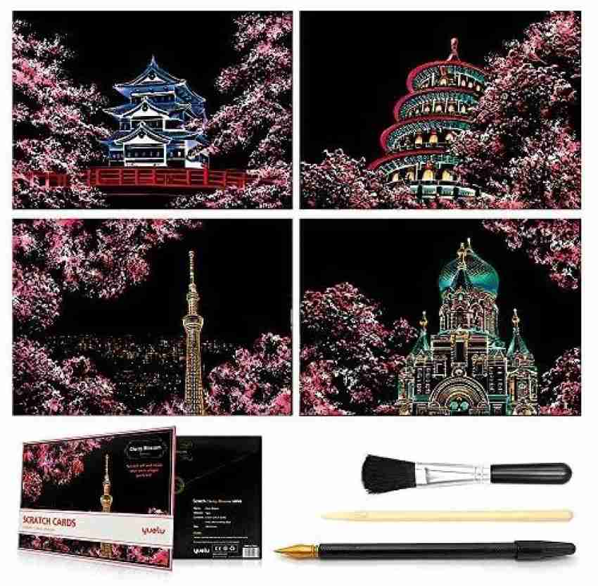 MIASTAR Scratch Painting Kits for Adults & Kids, Craft Art Set