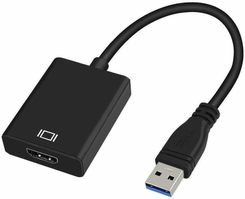 microware HDMI Adapter 0.2 m USB to HDMI Adapter, USB-3.0 to HDMI Cable  Convertor with HD 1080P Multiple Monitors for PC Laptop to HDTV Projector -  microware : Flipkart.com